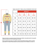 Bora SUP drysuit lightweight drysuit size chart
